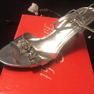 Silver Kitten Heels